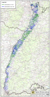 Display of the location of seismic profiles in the Upper Rhine Graben