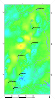 Temperatur im Oberrheingraben bei einer Tiefe von -1500m NN