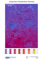 Temperature of Germany at a depth of -500m NN