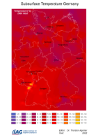 Temperatur von Deutschland bei einer Tiefe von -2000m NN